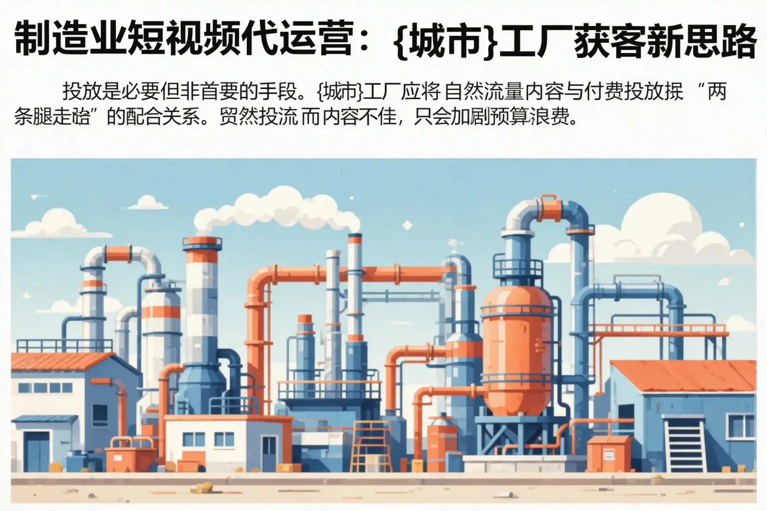 制造业短视频代运营:沧州工厂获客新思路